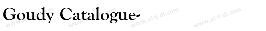 Goudy Catalogue字体转换